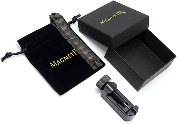 MagnetRX Ultra Strength Magnetic Bracelet (Black) - Image 2