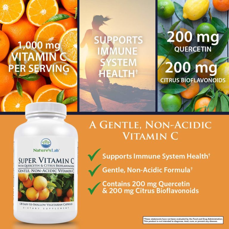 Nature's Lab Super Vitamin C 1000mg 120 Count (60 Day Supply